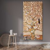 The Tree of Life by Gustav Klimt canvas wall art displayed in a contemporary room
