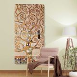 The Tree of Life by Gustav Klimt two panel canvas wall art room mockup
