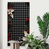 Christmas Houndstooth Floral Pattern canvas print displayed in a modern interior
