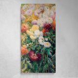 Chrysanthemums in the Garden at Petit Gennevilliers 1893 painting by Gustave Caillebotte Canvas Wall Art Print