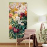 Chrysanthemums in the Garden at Petit Gennevilliers 1893 painting by Gustave Caillebotte two panel canvas wall art room mockup