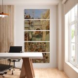 Spring by Lawrence Alma Tadema five panel canvas wall art office mockup