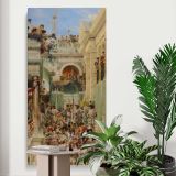 Spring by Lawrence Alma Tadema canvas print displayed in a modern interior