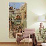 Spring by Lawrence Alma Tadema two panel canvas wall art room mockup