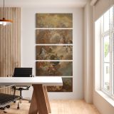The Glorification of Saint Dominic 1710 1785 by Francesco Solimena five panel canvas wall art office mockup
