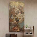The Glorification of Saint Dominic 1710 1785 by Francesco Solimena canvas wall art in a styled interior