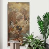 The Glorification of Saint Dominic 1710 1785 by Francesco Solimena canvas print displayed in a modern interior