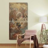 The Glorification of Saint Dominic 1710 1785 by Francesco Solimena two panel canvas wall art room mockup
