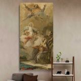 The Immaculate Conception with Joachim and Saint Anne canvas wall art in a styled interior