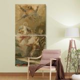 The Immaculate Conception with Joachim and Saint Anne two panel canvas wall art room mockup