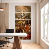 The Assumption of the Virgin by Gaspare Diziani five panel canvas wall art office mockup