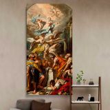 The Assumption of the Virgin by Gaspare Diziani canvas wall art in a styled interior