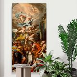 The Assumption of the Virgin by Gaspare Diziani canvas print displayed in a modern interior