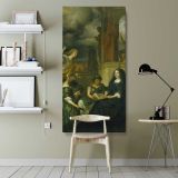 Allegory on the Memory of Frederik Hendrik 1584 1647 Prince of Orange with the Portrait of his Widow Amalia van Solms 1654 by Govert Flinck canvas wall art shown in a modern interior