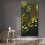 Allegory on the Memory of Frederik Hendrik 1584 1647 Prince of Orange with the Portrait of his Widow Amalia van Solms 1654 by Govert Flinck canvas wall art displayed in a contemporary room