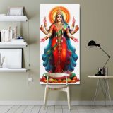 Hindu Goddess Lakshmi canvas wall art shown in a modern interior