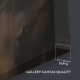 Majestic Lion Portrait close up showing gallery canvas texture and depth