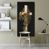 No 43 Prangs crosses in mats after Mrs OE Whitney by Mrs O E Whitney canvas wall art shown in a modern interior
