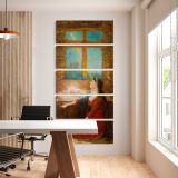 Christmas Morn Will H Low by Will H Low five panel canvas wall art office mockup