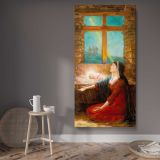 Christmas Morn Will H Low by Will H Low canvas wall art displayed in a contemporary room
