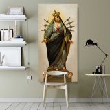 Our Lady of the Seven Sorrows canvas wall art shown in a modern interior