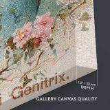 Virgin Mary and Christ Child close up showing gallery canvas texture and depth