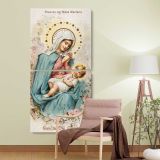 Virgin Mary and Christ Child two panel canvas wall art room mockup