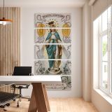 The Immaculate Conception five panel canvas wall art office mockup