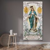 The Immaculate Conception canvas wall art displayed in a contemporary room