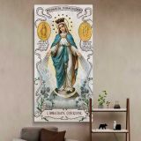 The Immaculate Conception canvas wall art in a styled interior