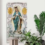 The Immaculate Conception canvas print displayed in a modern interior