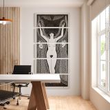 Ecstasy Extase 1922 print by Samuel Jessurun de Mesquita five panel canvas wall art office mockup