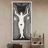 Ecstasy Extase 1922 print by Samuel Jessurun de Mesquita canvas wall art in a styled interior