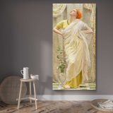 Canaries 1841 1893 by Albert Joseph Moore canvas wall art displayed in a contemporary room