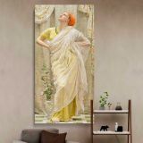 Canaries 1841 1893 by Albert Joseph Moore canvas wall art in a styled interior