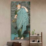 Battledore 1868 1870 by Albert Joseph Moore canvas wall art in a styled interior