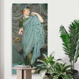 Battledore 1868 1870 by Albert Joseph Moore canvas print displayed in a modern interior