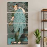 Battledore 1868 1870 by Albert Joseph Moore three panel canvas wall art room mockup