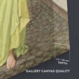 A Herald of Spring 1872 by Walter Crane close up showing gallery canvas texture and depth