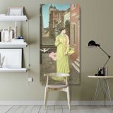 A Herald of Spring 1872 by Walter Crane canvas wall art shown in a modern interior