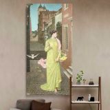 A Herald of Spring 1872 by Walter Crane canvas wall art in a styled interior