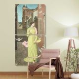A Herald of Spring 1872 by Walter Crane two panel canvas wall art room mockup