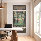 Titelblad voor een kalender voor 1924 1923 by Leo Visser five panel canvas wall art office mockup