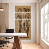 Venus Concordia Study of the Three Graces 1895 by Edward Burne Jones five panel canvas wall art office mockup