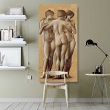 Venus Concordia Study of the Three Graces 1895 by Edward Burne Jones canvas wall art shown in a modern interior