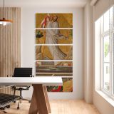 The Resurrection of Christ five panel canvas wall art office mockup