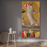 The Resurrection of Christ canvas wall art displayed in a contemporary room