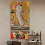 The Resurrection of Christ canvas wall art in a styled interior