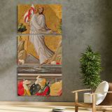 The Resurrection of Christ three panel canvas print in a contemporary interior