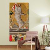 The Resurrection of Christ two panel canvas wall art room mockup